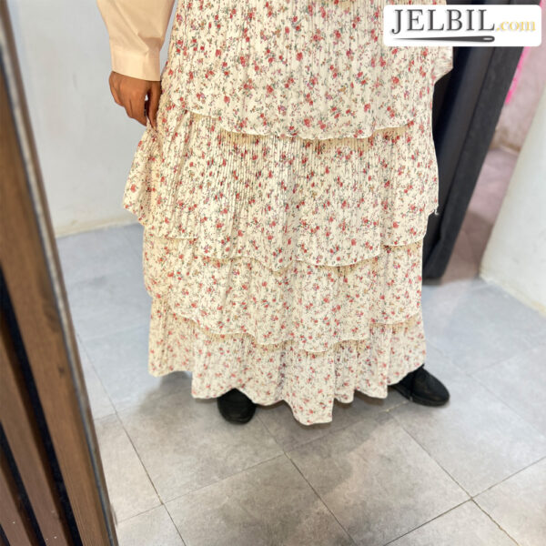 دامن چین‌دار گلدار زنانه مدل آیلین کد ۱۱۸۲